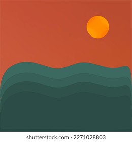 Illustration von Meereshintergrund. Vektorkunst, Bildschirmhintergründe und Designs.