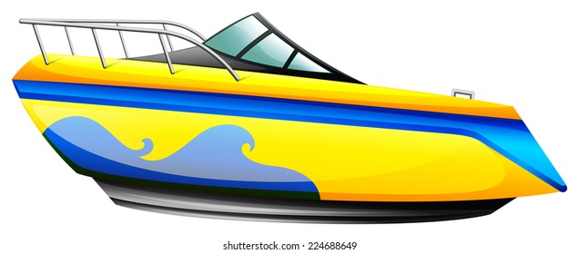 Illustration of a sea vessel on a white background 