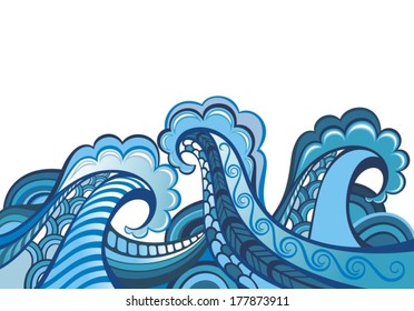 Illustration of Sea Waves