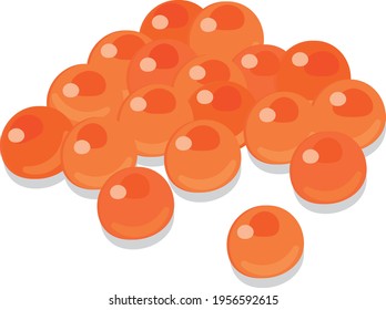 Illustration of seafood (salmon roe)