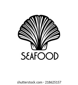 Illustration of seafood with shell