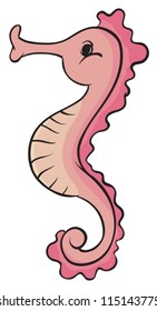 illustration of a seahorse on a white background