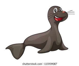 illustration of a seal on a white background