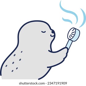 Illustration of a seal using a mini electric fan