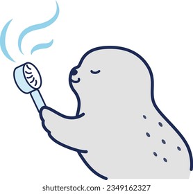 Illustration of a seal using a mini electric fan