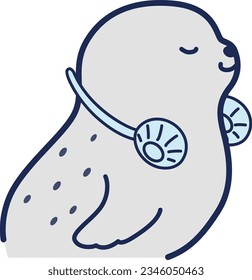 Illustration of a seal using a neck fan