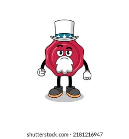 Illustration of sealing wax cartoon with i want you gesture , character design