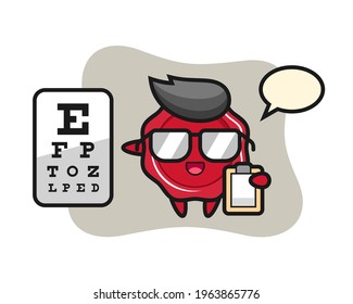Illustration of sealing wax mascot as a ophthalmology, cute style design for t shirt, sticker, logo element