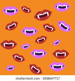 Illustration seamles pattern of lips
