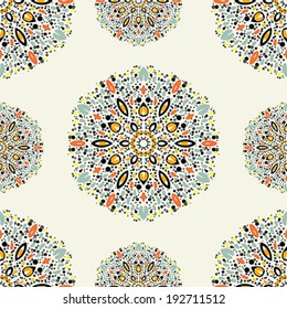 Illustration of seamless abstract floral pattern
