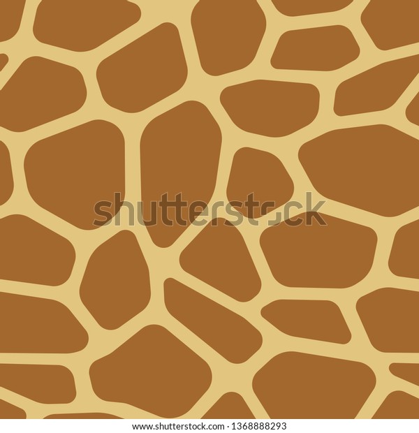 Illustration of seamless\
animal print pattern texture background. Realistic giraffe skin\
color. Vector