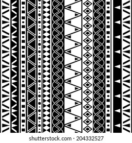 illustration of  seamless background with a aztec and mexican ornament 