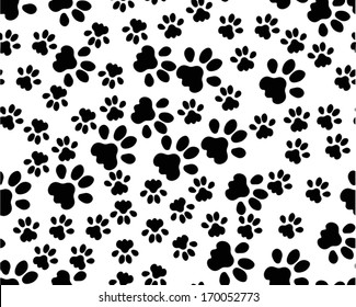 ilustración con fondo transparente de pistas de animales negros