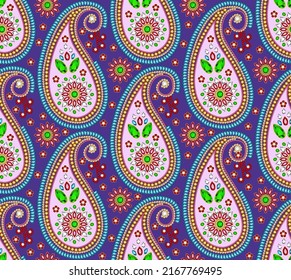 Illustration of seamless background in oriental style with precious stones