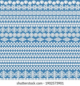 Illustration of a seamless background with a pattern of white pearl beads 