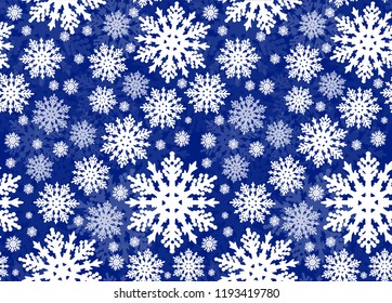 illustration with seamless background from snowflakes