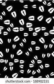 illustration with seamless background from white animals tracks