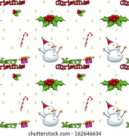 Illustration of a seamless christmas template on a white background