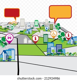 Abbildung eines nahtlosen Stadtplan-Hintergrunds
