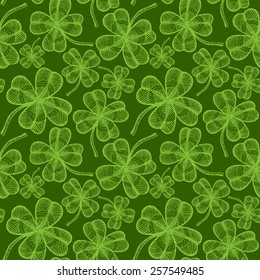 illustration of a seamless clovers pattern