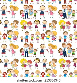 Illustration of a seamless family