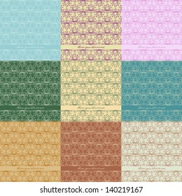 illustration of seamless floral background in vintage style