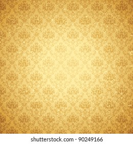 illustration of seamless floral background in vintage style