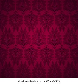 illustration of seamless floral background in vintage style