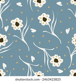 illustration of a seamless floral pattern in spring for Wedding, anniversary, birthday and party. Design for banner, poster, card, invitation and scrapbook