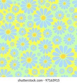Illustration of seamless flowers pattern. Floral background