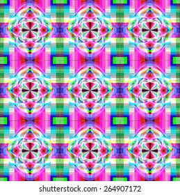 illustration seamless geometric background with bright pink texture
