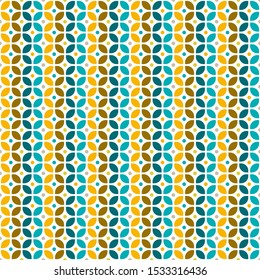 Illustration of seamless geometric flower pattern