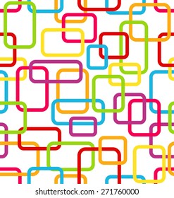 Illustration Seamless Geometric Pattern with Colorful Triangles, Cool Contrast Background - Vector