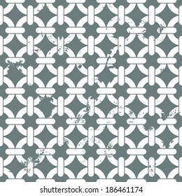 illustration of of a seamless interlocked chain background pattern, eps10 vector