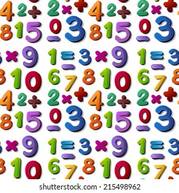 Illustration of a seamless numbers