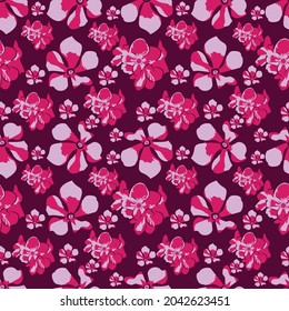 Illustration Seamless pattern abstract nature flower colorful graphic design