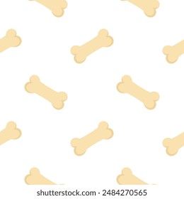 illustration seamless pattern of bones on white background