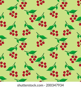 Illustration of seamless pattern of bunch of ripe berries