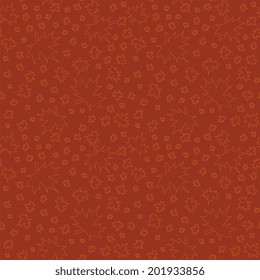 Illustration of Seamless pattern of contours of leaves