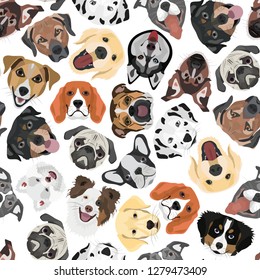 Illustration seamless Pattern Dogs for the creative use in graphic design