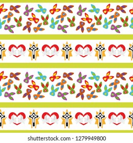 Illustration Seamless Pattern Easter Cross for the creative use in graphic design