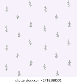 Illustration of seamless pattern of fir branches