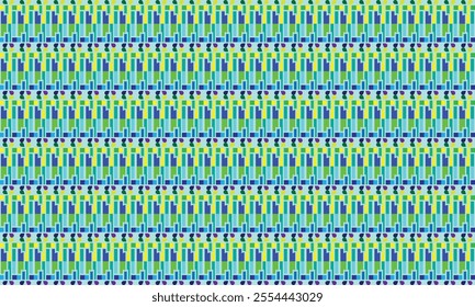 Illustration of a seamless pattern formed from a gift box icon arranged horizontally upside down with a majority green color.