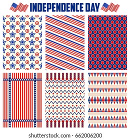 illustration of Seamless Pattern for Fourth of July background for Happy Independence Day of America