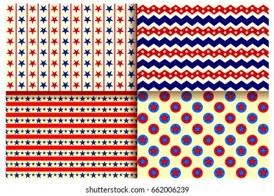 illustration of Seamless Pattern for Fourth of July background for Happy Independence Day of America