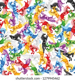 Illustration seamless Pattern Horse for the creative use in graphic design