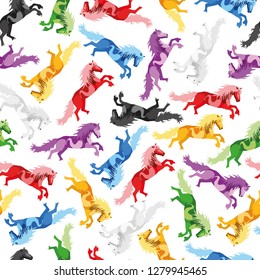 Illustration seamless Pattern Horse for the creative use in graphic design