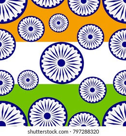 Illustration of Seamless pattern for Indian Republic Day