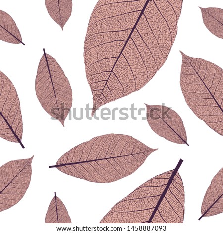 Illustration of seamless pattern with leaves