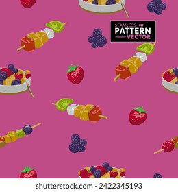 ilustración de ensalada de frutas de verano sin soldadura